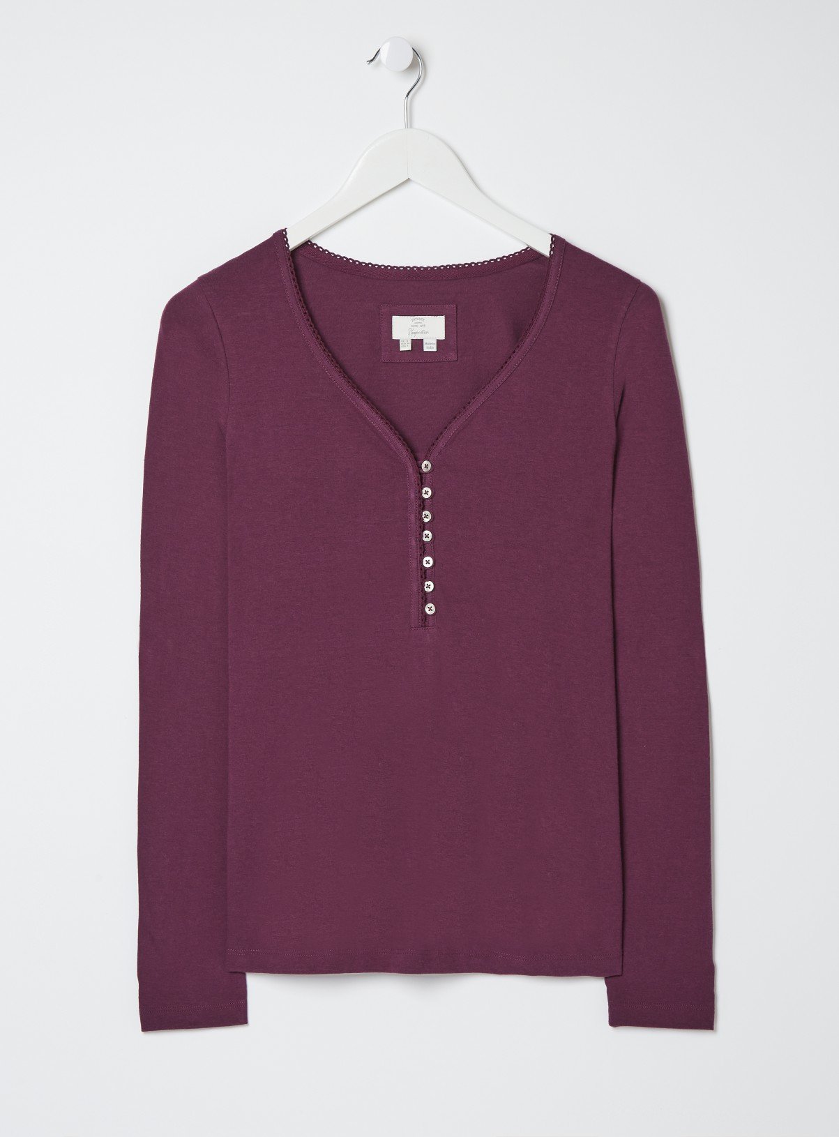 SKU: Lily Henley Tee 971520:Dark Purple:18 - Image 4 thumbnail